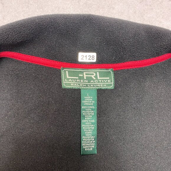 Ralph Lauren L-RL Jacket Womens L Black Red Active Quilted Windbreaker - Picture 6 of 10